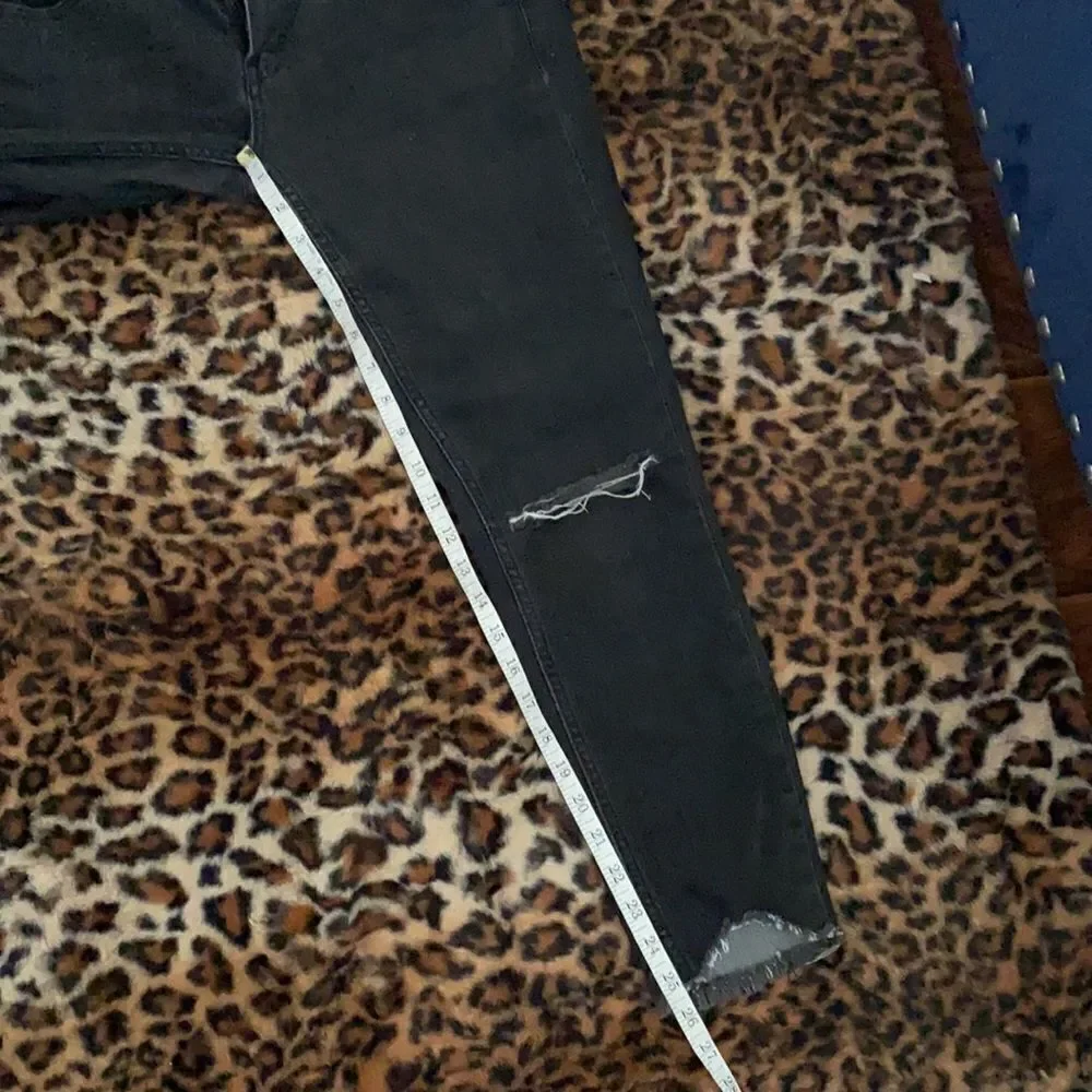 Free People Factory Faded Black Distressed Ripped Jeans
